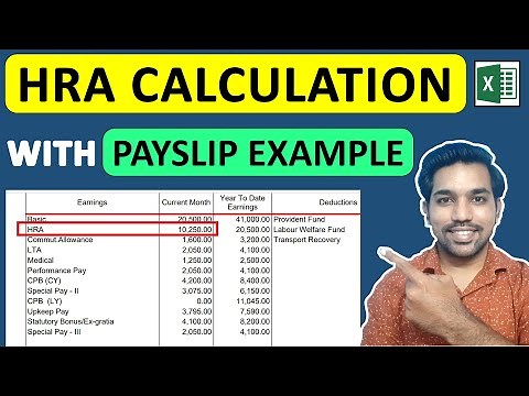 HRA Calculation Formula on Salary Change | How HRA Exemption is Calculated [Excel]