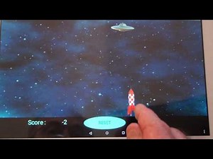 Test de l'application Android Space Invaders 2 sur tablette réalisée avec MIT AI2