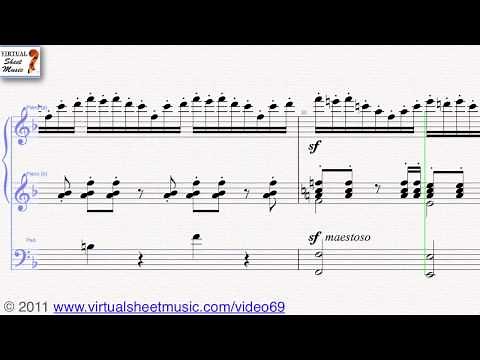 Charles Marie Widor's, Toccata from Symphony No. 5 organ sheet music - Video Score