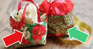 Christmas Inspired DIY Fabric Gift Bag Tutorial