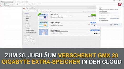 Zum 20. Jubiläum: GMX verschenkt Cloud-Speicher
