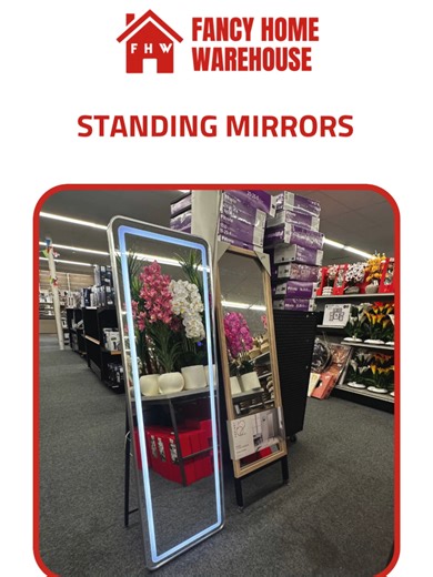 See yourself in a better light ✨ From sleek LED mirrors to classic standing designs, find the perfect piece to complete your space. Simple, stylish, and made to stand out. Visit Fancy Home Warehouse today and pick your favorite. 937-496-5666 3920 Linden Ave