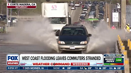 Torrential rain inundates parts of California, causing highway closures as Flash Flood threats and alerts persist amid powerful back-to-back storm