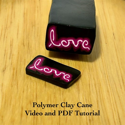 Polymer Clay Letter Cane Alphabet Tutorial Neon Writing - Etsy