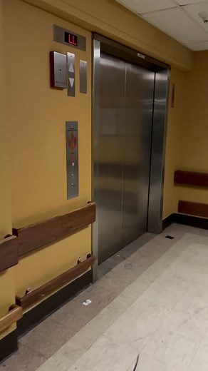 Using the elevator in an abandoned hospital | Decayingmidwest