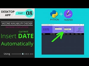 ✅ #08 Insert current date automatically using checkbox on GUI | Desktop app using Python and Tkinter