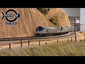 HO Scale Amtrak Coast Starlight in Phase IVb on Tehachapi Pass