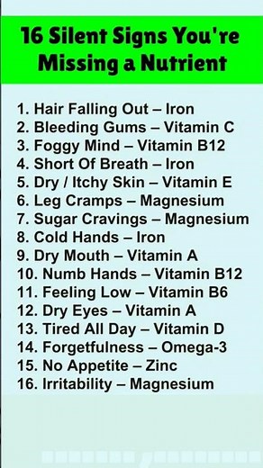 16 Silent Signs You’re Missing a Nutrient | nutrient deficiency symptoms #NutrientDeficiency