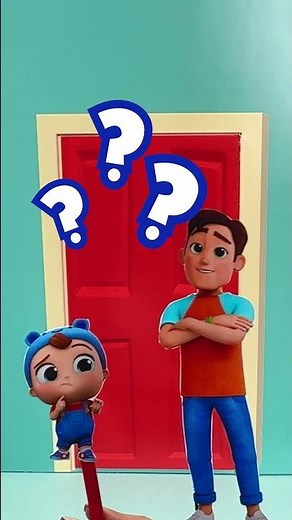 🎶 Knock Knock! Who's At The Door?🚪 | Little Angel | Learning Nursery Rhymes & Kids Songs #shorts