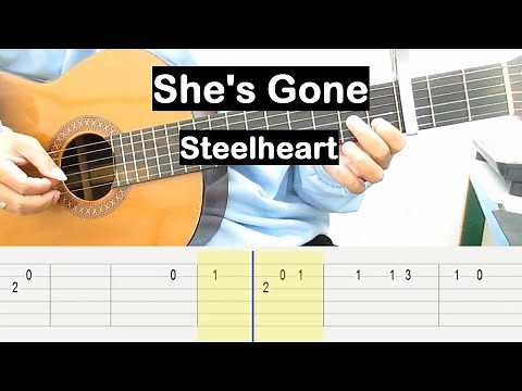 She's Gone Guitar Tutorial (Steelheart) Melody Guitar Tab Guitar Lessons for Beginners