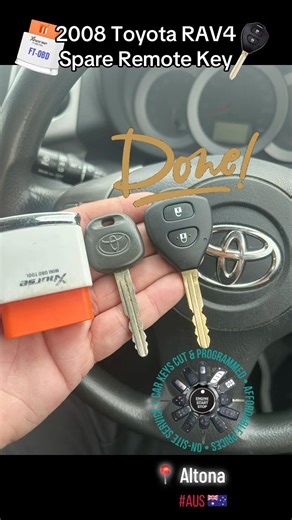Adding a remote key to a Toyota RAV4 in Altona, Victoria by Extra Car Keys. #locksmith
