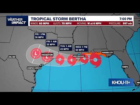 Tropical Storm Bertha | Spaghetti models, live radar, forecast cone