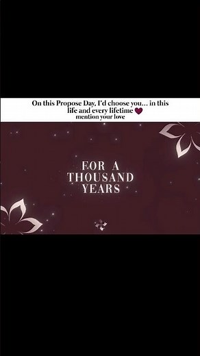 One question,One heart,Forever starts here | Propose Day | A Thousand Years - Christian Perry #fyp