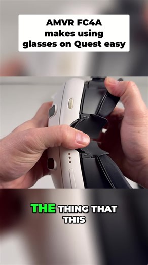 If you wear glasses, this VR facial interface is for you! Adjust the fit for maximum comfort. #VR #VirtualReality #Gaming #Tech #metaquest3 AMVR FC4A for Meta Quest 3: https://amzn.to/4qyVh7Z