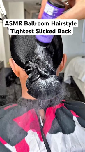ASMR 🔊 Ballroom Hairstyle Easy Slicked Back #asmr #hairtok #hairstyle #satisfying