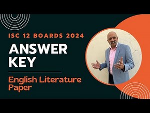 Answer Key to ISC 12 English Literature Paper 2024 | SWS