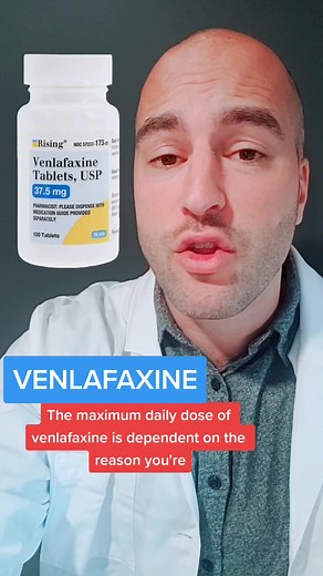 Venlafaxine (Effexor) maximum daily dose. #venlafaxine #effexor #maxdose #antidepressants #anxiety #bipolar #medication #pharmacy
