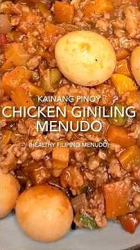Filipino Chicken Giniling Menudo Recipe | Easy Ground Chicken Menudo with Quail Eggs #kainangpinoy