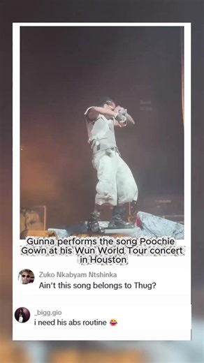 Gunna performs Poochie Gown on his Wun World Tour in Houston #rap #hiphop #gunna #short