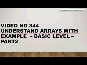 Learn Excel - Video 344- VBA -Arrays Example- Basics-Part 2
