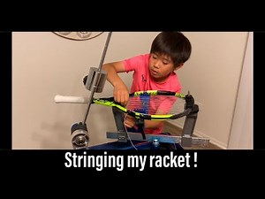 Stringing my Tennis Racket using Gamma X-2 Stringing Machine/ Gamma X-2 ストリングマシーンを使ってテニスのガット張りに挑戦