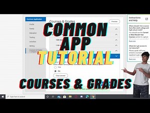 Common application courses and grades section for international students// Indian