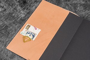 Leather Slim B5 Notebook / Planner Cover - Undyed Leather