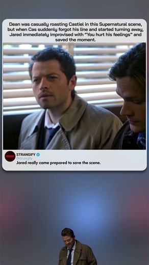 Dean was casually roasting Castiel in this Supernatural scene, but when Cas suddenly forgot his line