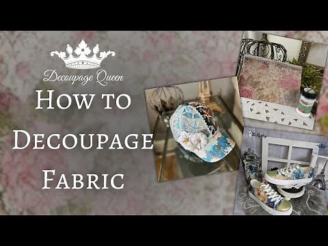How to Decoupage on Fabric With Decoupage Rice paper | Tutorial