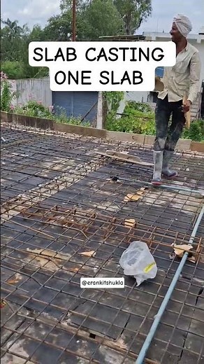Slab Casting | One way slab | Building work 🏗 | #shortsfeed #civilengineer #erankitshukla