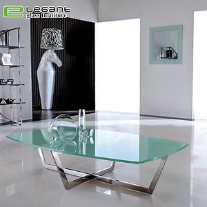 [Hot Item] Reinforced Stainless and Glass Center Table