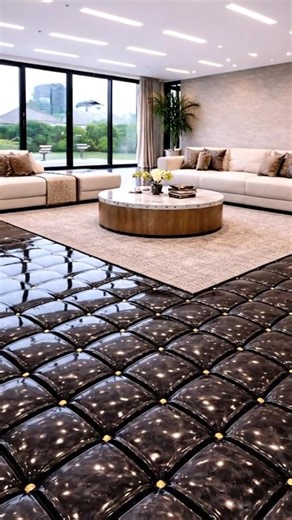 Stunning Living Room with Epoxy Resin Flooring