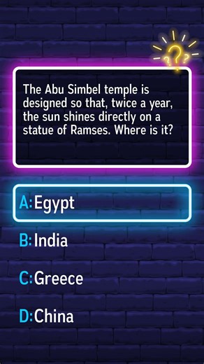 The Abu Simbel temple aligns with the sun twice yearly for Ramses.