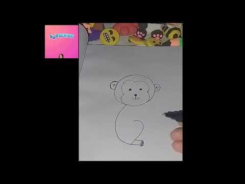 Cute Monkey Drawing | Easy Animal Sketch for Beginners | Step-by-Step Art📌