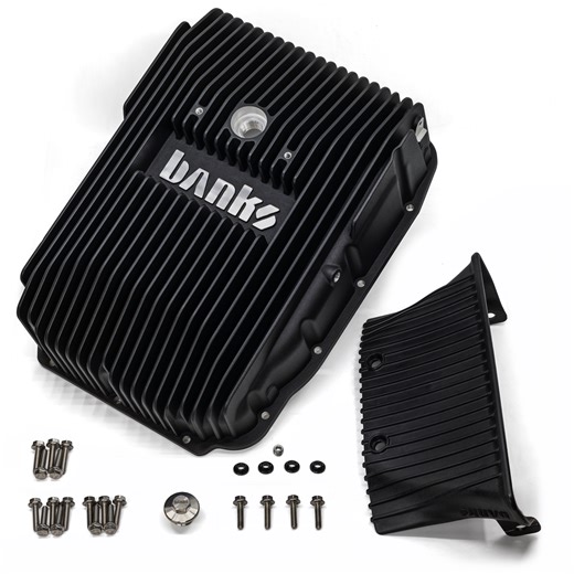 97770 | Banks Ram-Air Transmission Pan for 2007.5-2024 Dodge/RAM 2500/3500 6.7L Diesel with 68RFE Transmission