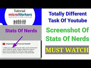 Microworker YouTube Stats Of Nerds Task/Microworkers tutorial