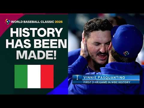 THE FIRST THREE-HOMER GAME IN WORLD BASEBALL CLASSIC HISTORY belongs to Vinnie Pasquantino 🫨