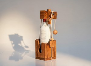 HB3F Wine Bottle Puzzle – Handmade Natural Wood Brain Teaser & Display Holder Gift - Etsy