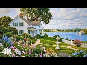 A Cheerful Cottage Garden Above the Tide | Feel a Summer Slow Down with Fountain, Birds & Breeze