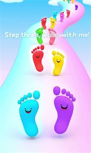 Step Step Learn Song 👣 | Kids Learning Counting | Baby #shorts