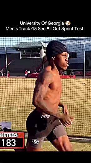 Maurice Gleaton University Of Georgia Men's Track 45 Second All Out Sprint Test #400m #track #trackandfield #trackmeet #tracktok