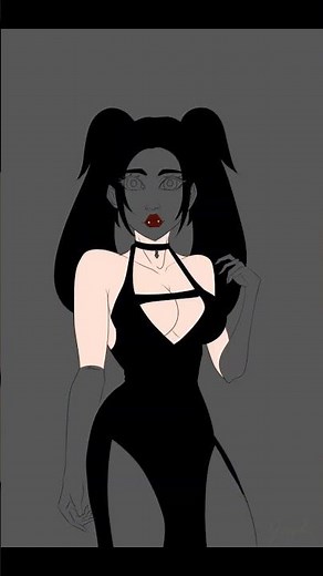 #Gothic Anime Vampire Girl — Dark Speed Art 🩸✨ #shorts