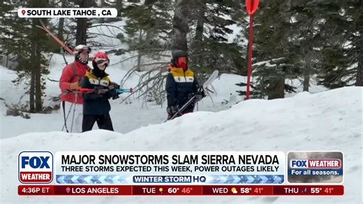 HOLY SNOW ❄️ ⛄️: Feet of snow buries the Sierra Nevada area after weeks of dry conditions. FOX Weather Correspondent Robert Ray is in South Lake Tahoe covering the intense snowstorm and how residents are enjoying the prime ski day. | FOX Weather