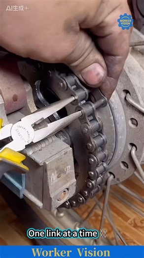 CHAIN BREAK 💥 fixed by hands and pure skill#repair #mechanics #handtools #respectwork