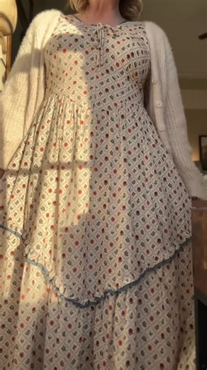 Ashley 🎀 on Instagram: "Hello!! 👋🏻 It’s been a while! I hope you all are doing well! I wanted to share the sweetest dress with you today! Found @littlecottonwood and I am absolutely in love with her dresses! This is the Wisteria dress and I just adore this pattern and style! My daughter even has her own version of this dress! I hope you have a wonderful week and many blessings upon you this week! ❤️ #littlecottonwood #modestfashion #slowfashion #cottondresses #sustainablefashion"