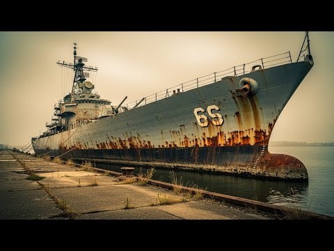 Abandoned Warship at Dusk | Cinematic Rusted Naval Graveyard
