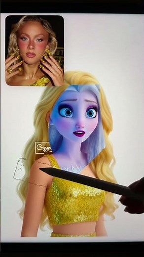 Frozen Mix Zara Larsson ✨ #disney #art #zaralarsson #artwork #transformation