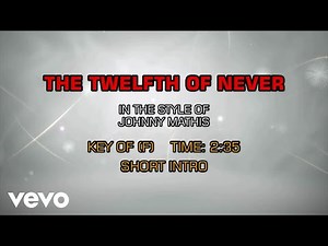 Johnny Mathis - The Twelfth Of Never (Karaoke)