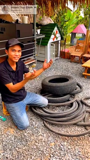 biến vỏ xe thành ghế tựa khiến ai cũng trầm trồ #shorts