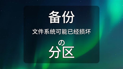 [进阶]备份文件系统损坏的分区